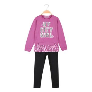 Lollitop Completo da bambina 2 pezzi con scritte Completi 3-16 Anni bambina Fucsia taglia 11/12