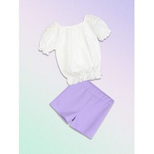 Solada Completo da bambina con blusa e shorts Completi 3-16 Anni bambina Viola taglia 12
