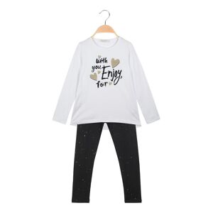 Hope Star Completo da ragazza 2 pezzi t-shirt + leggings Completi 3-16 Anni bambina Bianco taglia 12
