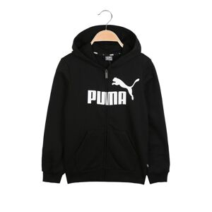 Puma ESS BIG LOGO Felpa leggera da ragazzi con full zip Felpe Leggere unisex bambino Nero taglia 15/16