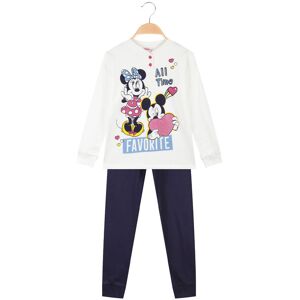 Disney Minnie pigiama da bambina in cotone felpato Pigiami bambina Bianco taglia 07