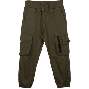 Hollywork Pantaloni da bambino in cotone con tasconi e polsini Pantaloni Casual bambino Verde taglia 08