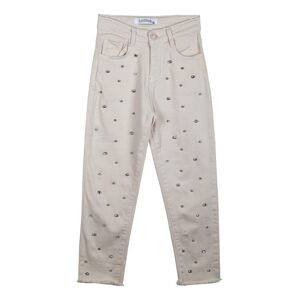 Lollitop Pantaloni jeans da bambina con strass Pantaloni Casual bambina Beige taglia 06