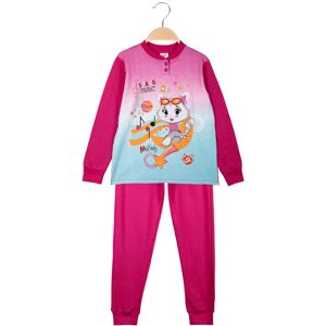 44 Gatti Pigiama da bambina in cotone felpato Pigiami bambina Fucsia taglia 05