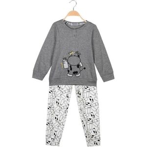 Tress Pigiama in cotone con disegno Pigiami unisex bambino Grigio taglia 01/02