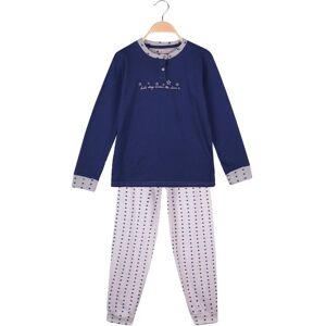 Milk And Honey Pigiama lungo in cotone con stelle Pigiami bambina Blu taglia 07/08