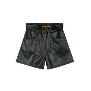 Lucky Girl Shorts bimba in ecopelle a vita alta Shorts bambina Nero taglia 04