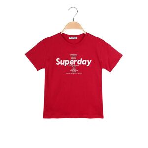 Street Porter T-shirt bambino in cotone con scritta T-Shirt Manica Corta bambino Rosso taglia 08
