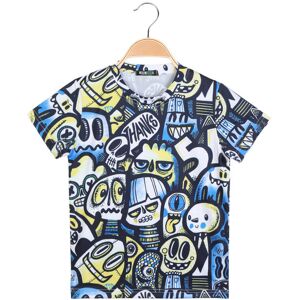 Mr Jek T-shirt con stampa da ragazzo manica corta T-Shirt Manica Corta bambino Blu taglia 08