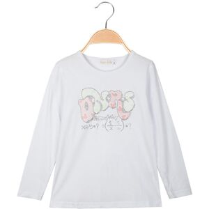 Sweet T-shirt da bambina a maniche lunghe con strass T-Shirt Manica Lunga bambina Bianco taglia 10