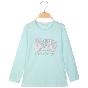 Sweet T-shirt da bambina a maniche lunghe con strass T-Shirt Manica Lunga bambina Blu taglia 08