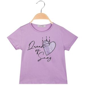 Hope Star T-shirt da bambina con stampa e strass T-Shirt Manica Corta bambina Viola taglia 08