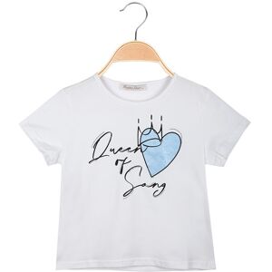 Hope Star T-shirt da bambina con stampa e strass T-Shirt Manica Corta bambina Bianco taglia 06