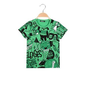 Mr Jek T-shirt da bambino con stampe T-Shirt Manica Corta bambino Verde taglia 05/06