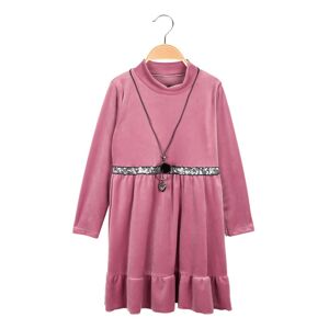 Solada Vestito in ciniglia con paillettes e collana Vestiti bambina Rosa taglia 12