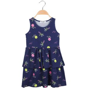 Vanity Girl's Vestito in cotone da bambina con balze Vestiti bambina Blu taglia 04