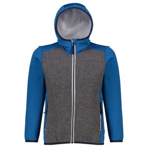Meru Hamilton Boys Stretch Wool Fix Hood - giacca in pile - bambino Grey/Light Blue 140
