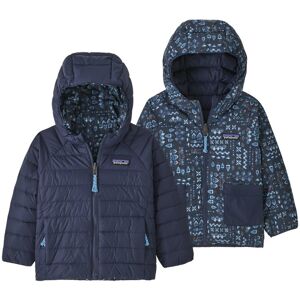 Patagonia Baby Reversible Down Hoody Jr - giacca piumino - bambino Dark Blue 4A