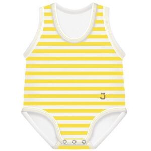 Jbimbi J Bimbi Body Neonato Estivo Fresco 0-36 Mesi Bio Cotton Righe Giallo Bianco 1 Pezzo