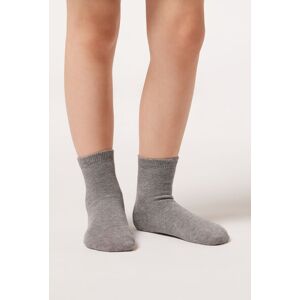 Calzedonia Calze Corte in Cotone da Bambini Unisex Grigio 10