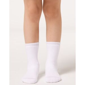 Calzedonia Calze in Spugna di Cotone da Bambini Unisex Bianco 28-30