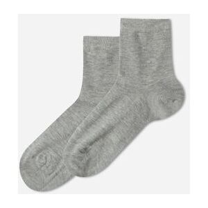 Calzedonia Calze Corte in Cotone da bambini Unisex Grigio 28-30