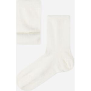 Calzedonia Calze Corte con Cashmere da Bambini Unisex Bianco 31-33