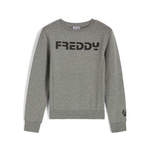 Freddy Felpa girocollo da bambina o bambino con logo  Mèlange Gray Junior 6 Anni