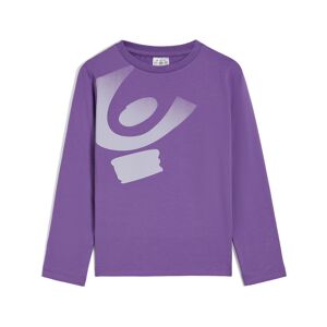 Freddy T-shirt bambina manica lunga in cotone con maxi logo dégradé Viola Junior 4 Anni