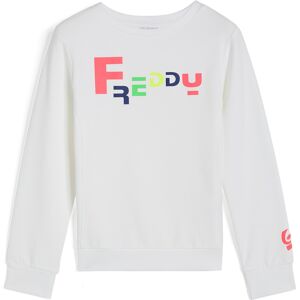 Freddy Felpa da bambina con stampa  multicolore Bianco Junior 8 Anni