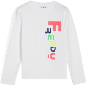 Freddy T-shirt manica lunga da bambina con stampa  multicolore Bianco Junior 4 Anni