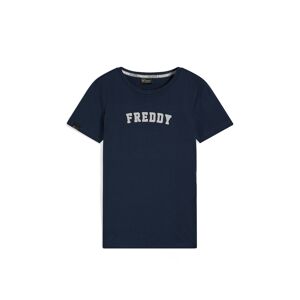 Freddy T-shirt bambino manica corta con logo college Blue Junior 4 Anni