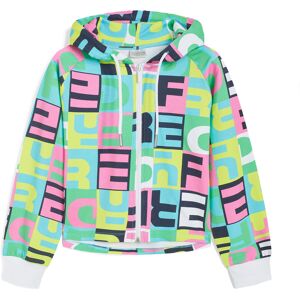 Freddy Felpa multicolor da bambina con zip e cappuccio Multicolor Junior 6 Anni