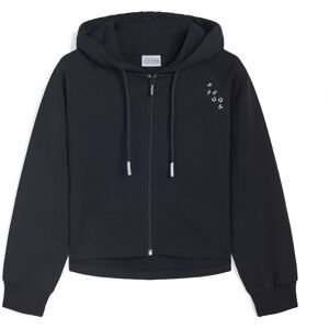 Freddy Felpa maniche raglan da bambina con zip e cappuccio Nero Junior 12 Anni