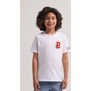 Intimissimi T-shirt Bimbo The Simpsons in Cotone con Patch Bart Bambino Bianco Taglia 2-3