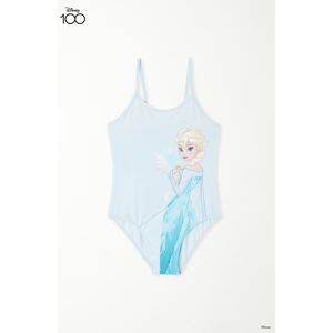 Tezenis Costume Intero Disney Frozen Bimba Bambina Tamaño 6-7