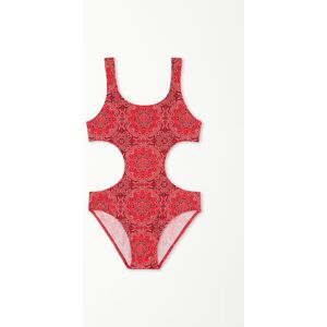 Tezenis Costume Intero Trikini Stampa Bandana Rossa Bimba Bambina Rosso Tamaño 2-3