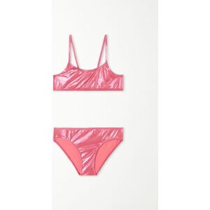 Tezenis Bikini Brassiere con Slip Liquid Metal Bimba Bambina Rosa Tamaño 4-5