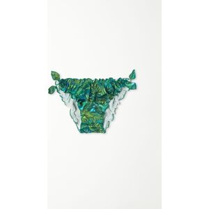 Tezenis Costume Slip Bimba Punto Bambola Bambina Verde Tamaño M/L