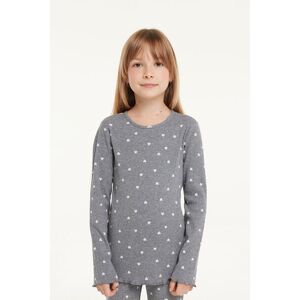 Tezenis Maglia Manica Lunga Bimba Costina Stampata Bambina Grigio Tamaño 12-13