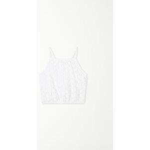 Tezenis Top Canotta Spalline Sottili in Pizzo Bimba Bambina Bianco Tamaño 12-13