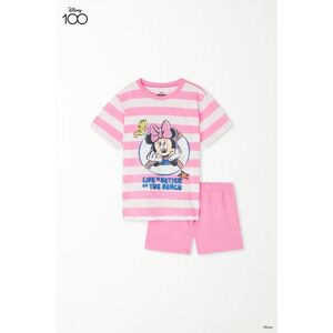 Tezenis Pigiama Corto in Cotone Spampa Disney Minnie Bambina Rosa Tamaño 2-3