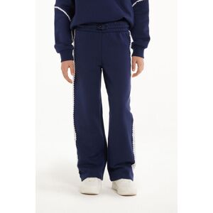 Tezenis Pantaloni Lunghi Felpa Pesanti con Pizzo Bambina Blu Tamaño 6-7