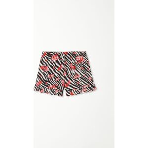 Tezenis Short in Tela di Viscosa con Balza Bambina Animalier Tamaño 8-9