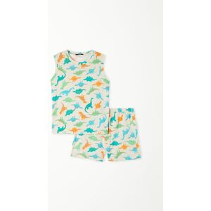 Tezenis Pigiama Corto Bimbo Cotone Stampa Dinosauri Bambino Naturale Tamaño 8-9