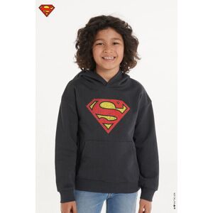 Tezenis Felpa Maniche Lunghe con Cappuccio Stampa Superman Bimbo Bambino Nero Tamaño 12-13