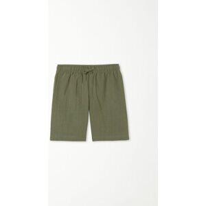 Tezenis Short in 100% Cotone Super Leggero con Coulisse Bimbo Bambino Verde Tamaño 4-5