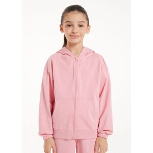 Tezenis Felpa con Zip e Cappuccio Basic Bimbi Unisex Unisex Rosa Tamaño 6-7