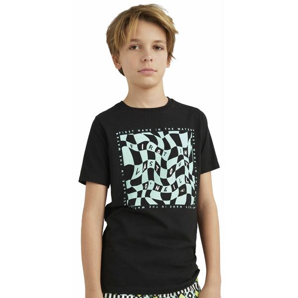 o'neill checker j - t-shirt - bambino black 152