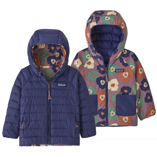 patagonia baby reversible down hoody jr - giacca piumino - bambino blue 6m